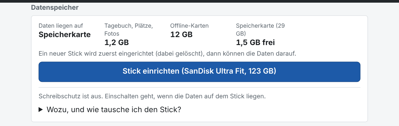 Neuer Stick erkannt: Er wird zuerst eingerichtet