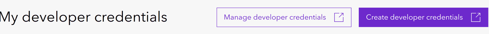 Im Dashboard: „Create developer credentials“