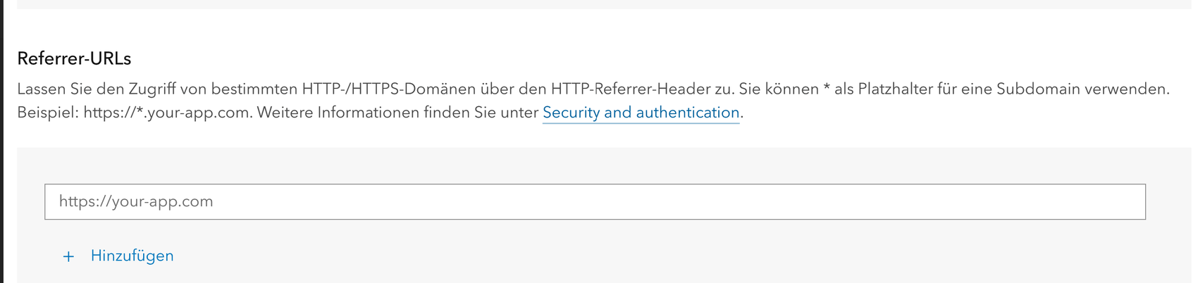 Referrer-URLs: leer lassen